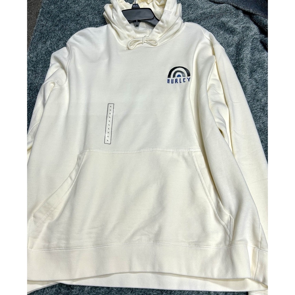 Hurley Naturals Barely Bone Men's Large Hoodie Sweatshirt (E4)